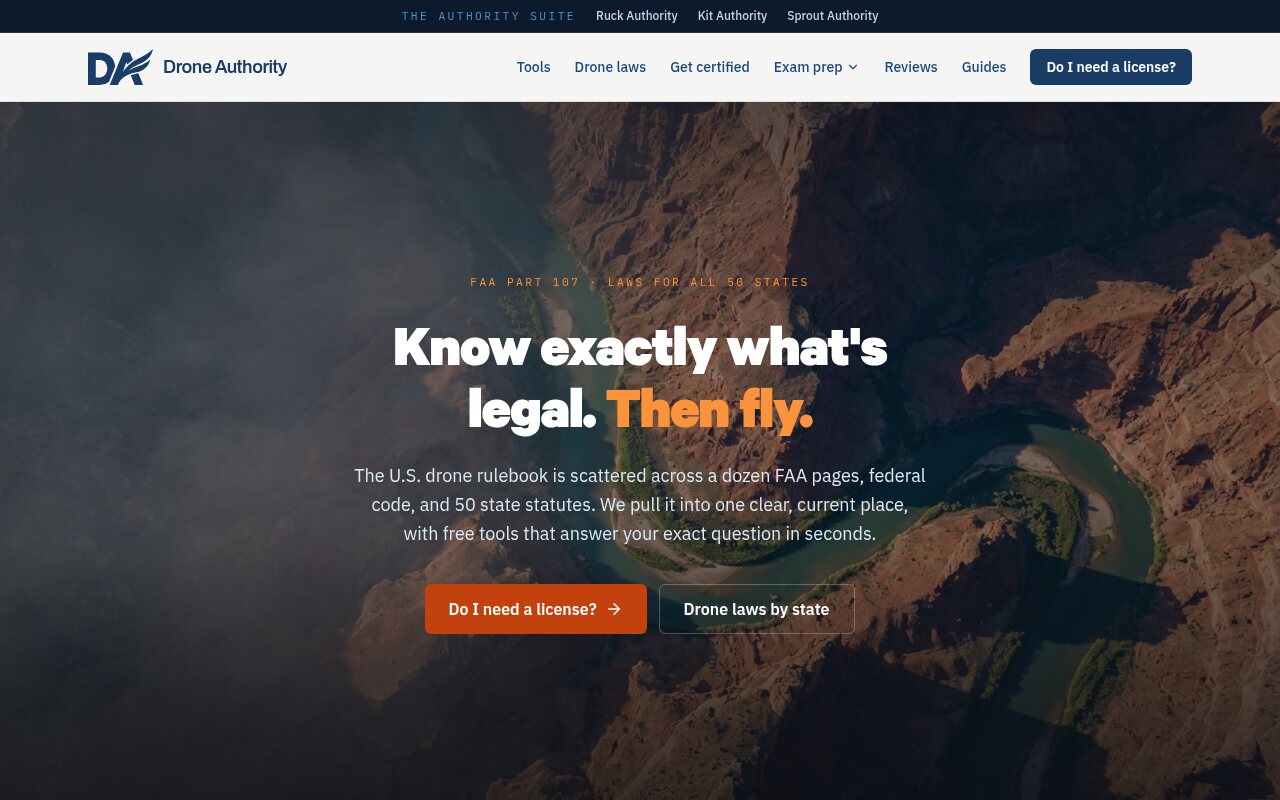 Drone Authority home page