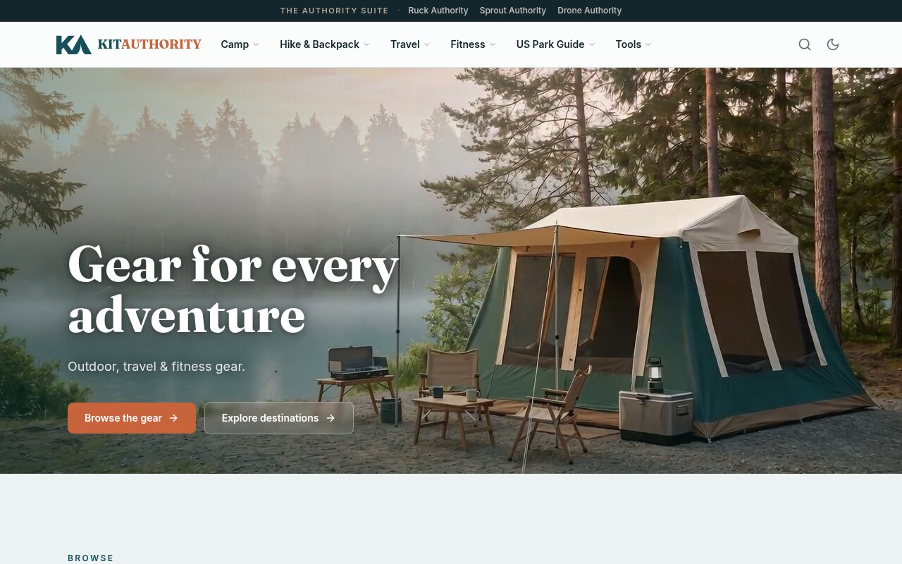 Kit Authority home page