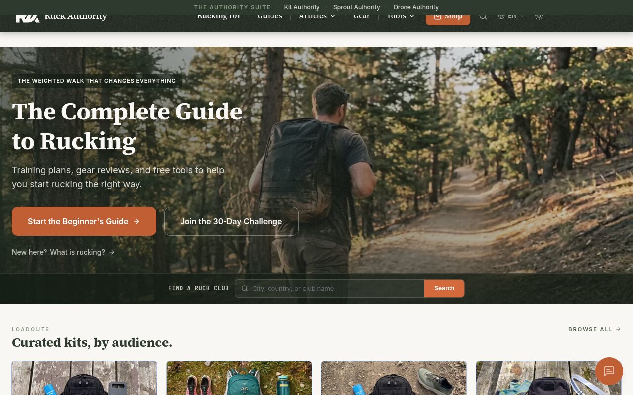 Ruck Authority home page
